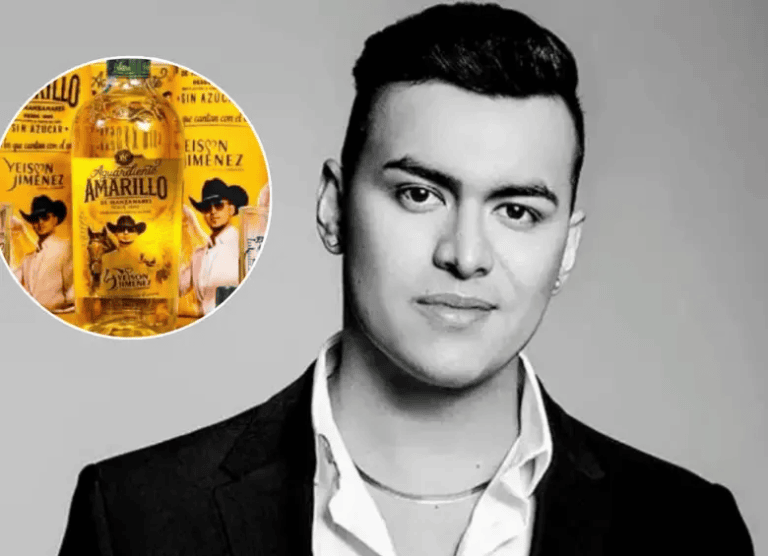 Imagen de Yeison Jiménez promocionando Aguardiente Amarillo en una campaña de advertencia.